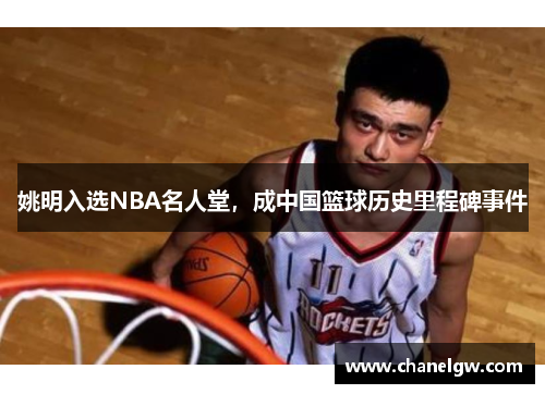 姚明入选NBA名人堂，成中国篮球历史里程碑事件